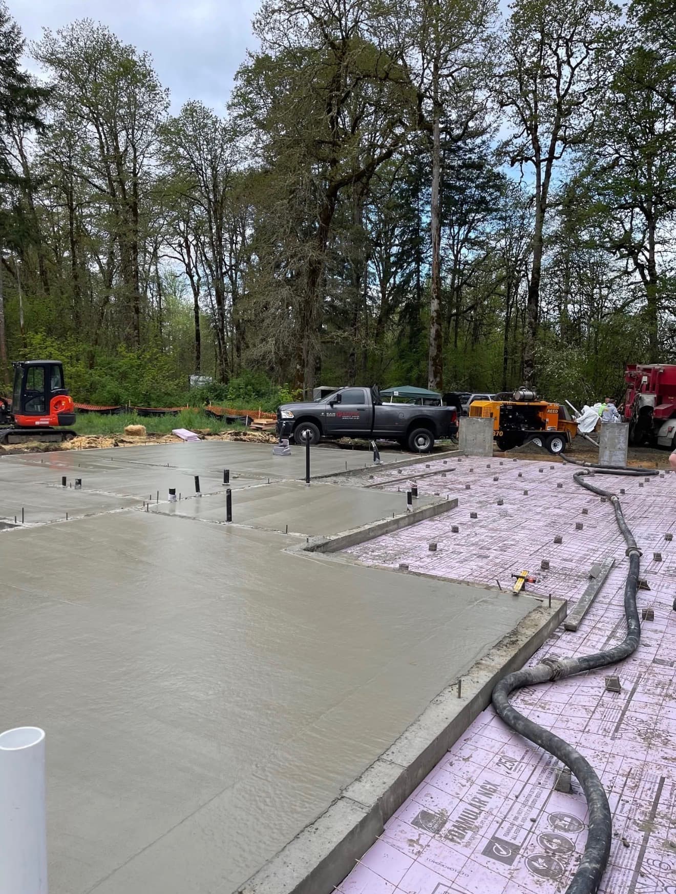 Pacific Concrete & Grading crew working at an active residential concrete jobsite